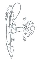 A coloring page of rocket power